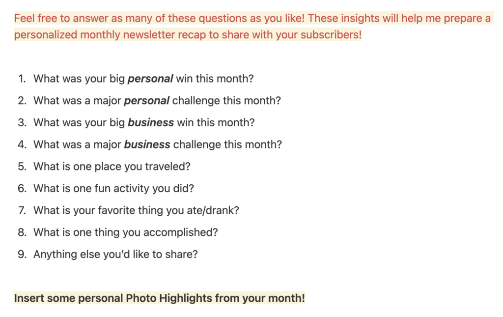 Flodesk Email Newsletter Notion Portal Questionnaire | By Sofia Brown